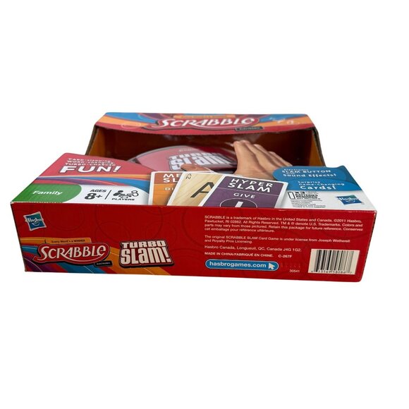 Scrabble Turbo Slam Electronic Card Game 2-4 Players Ages 8+ Family Fun Hasbro - Picture 3 of 5
